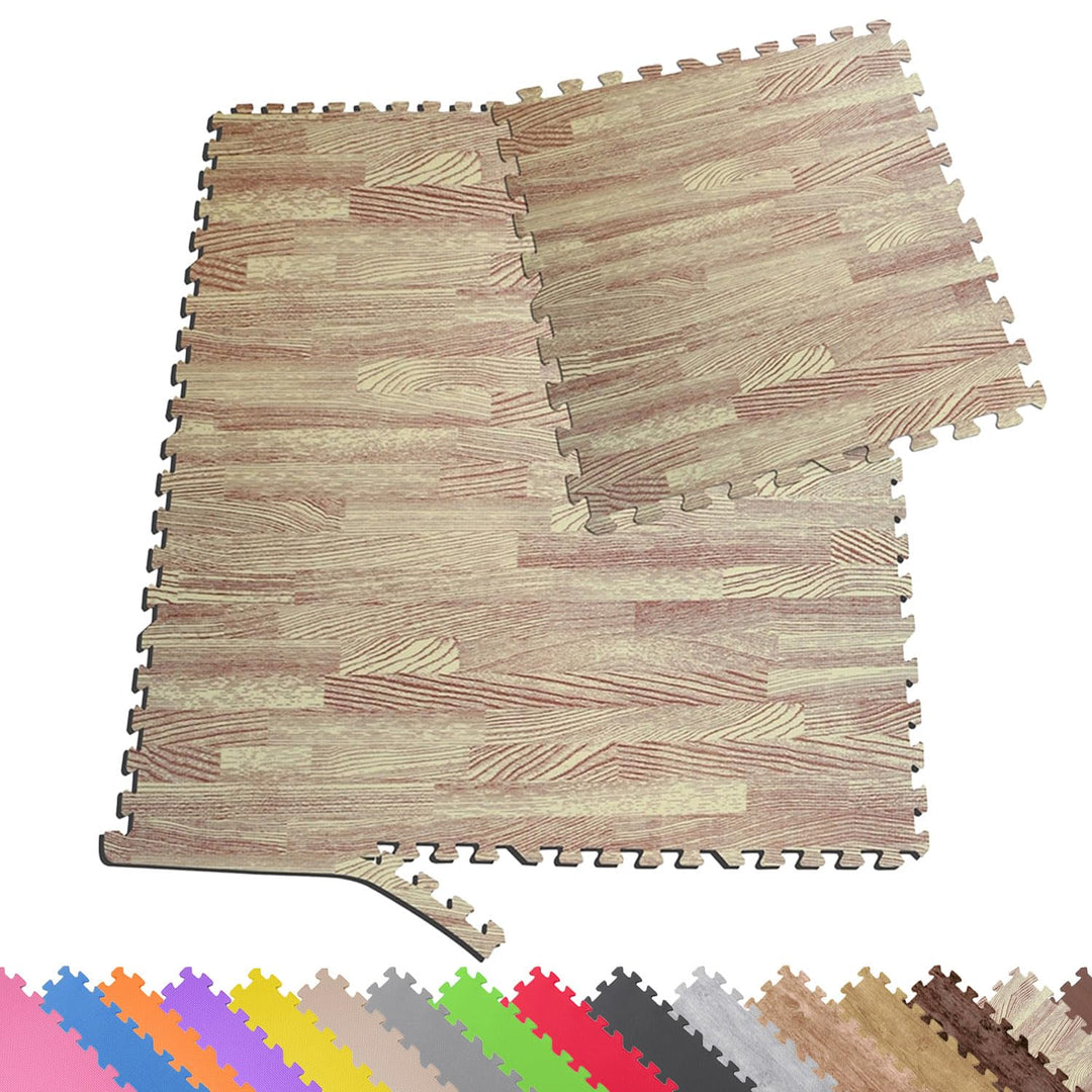 Sporttrend 24® 18 Schutzmatten + 36 Randstücke Set in Hellbraun 60x60x1cm | 6,48qm | Bodenschutzmatt