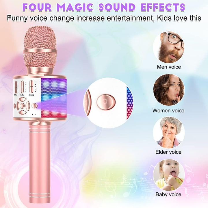 Ankuka Karaoke Mikrofon, Drahtlose Bluetooth Mikrophone Tragbares mit Lautsprecher, für Erwachsene u