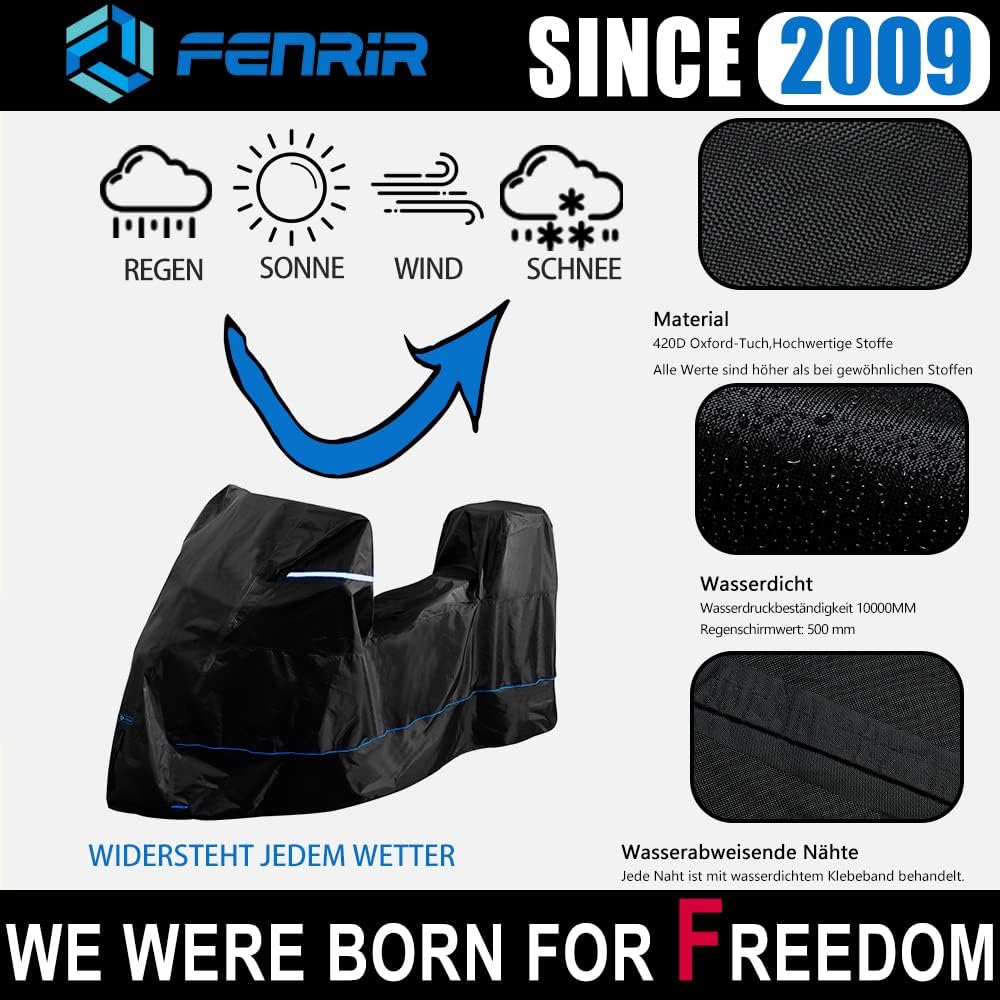 FENRIR 230CM 420D Motorrad abdeckplane motorradabdeckungen motorradabdeckung Outdoor wasserdicht Win