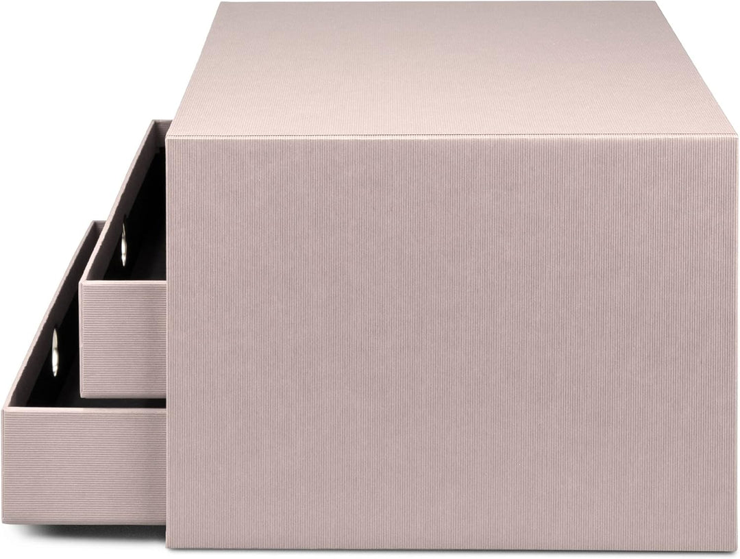 Rössler SOHO 3er Schubladenbox A4 aus Papier | Büro Organizer Schreibtisch| Schubladen Organizer Bür