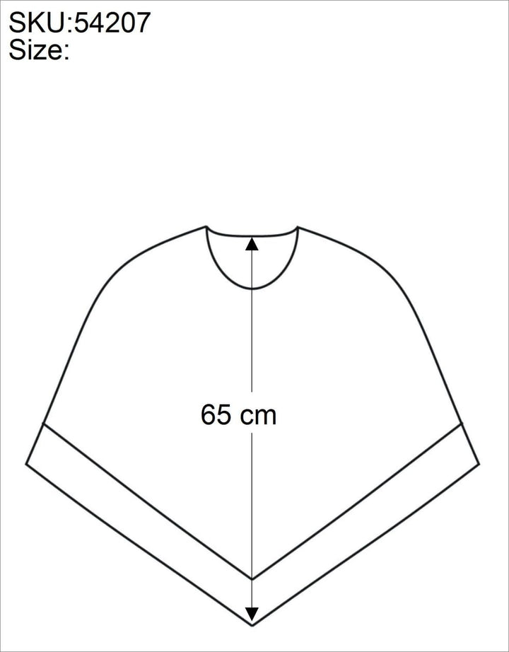 GURU SHOP Cape, Ethno Poncho, Andenponcho, Herren/Damen, Schwarz, Baumwolle, Size:One Size Einheitsg