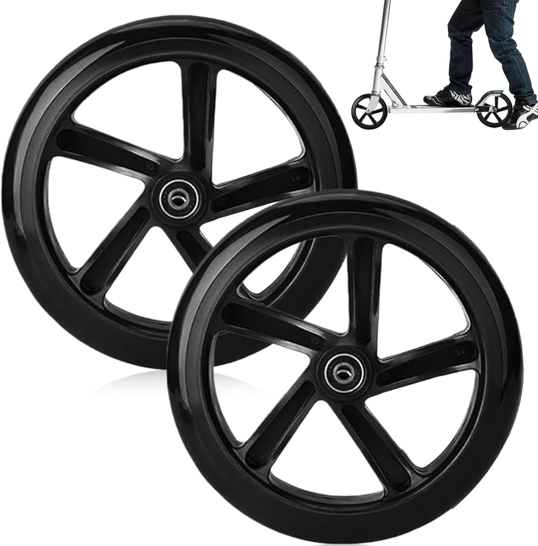 200mm Scooter Rollen 2 Stück, Scooter Ersatzräder mit ABEC-9 Kugellager, City und Stunt ScooterRolle