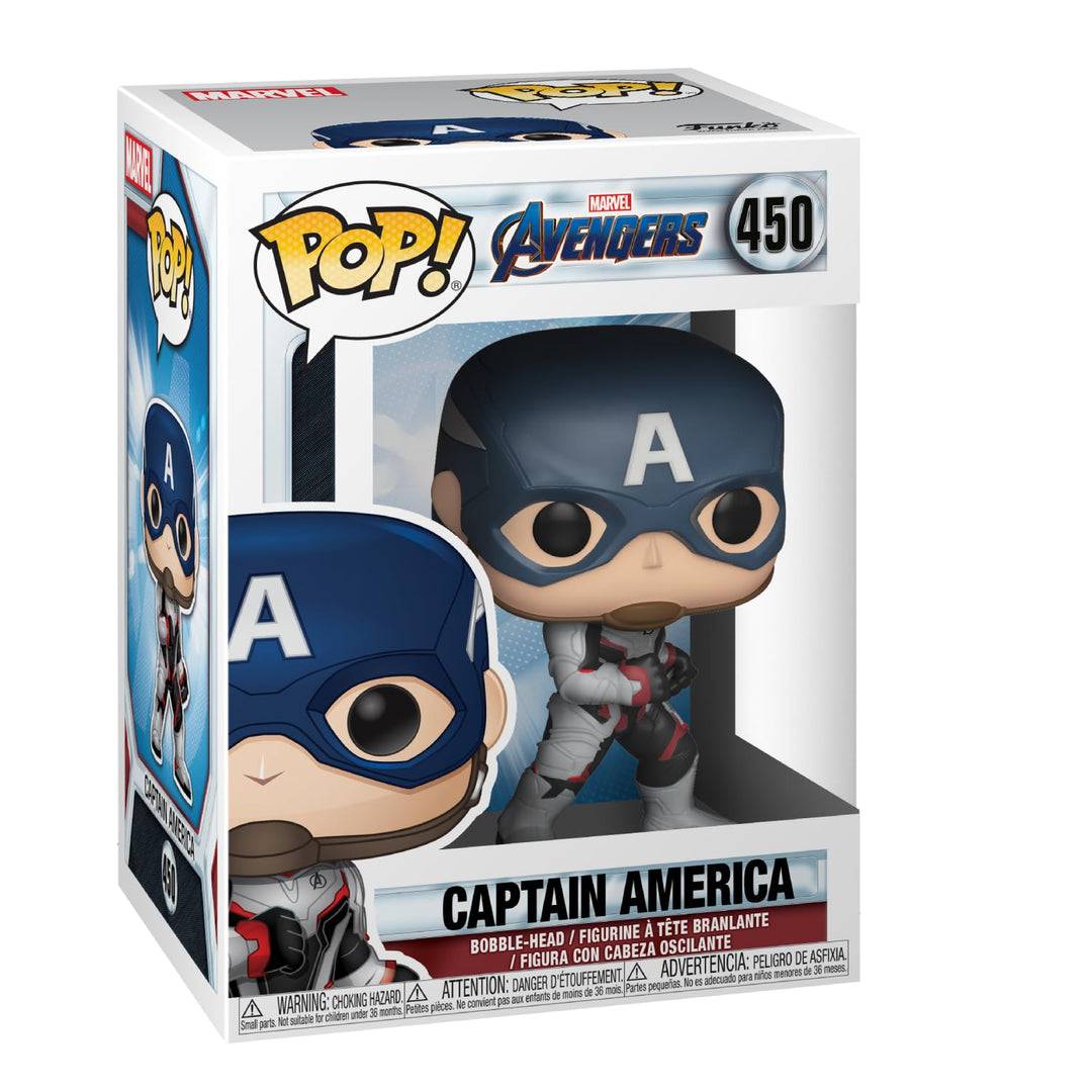 Funko Pop! Bobble: Marvel Avengers Endgame: Captain America - Vinyl-Sammelfigur - Geschenkidee - Off