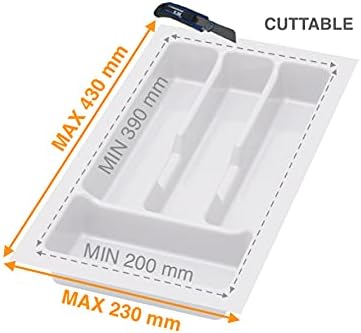 Alusfera Besteckkasten für Schubladen 30cm - Besteckeinsatz - Praktisch Schubladen Ordnungssystem -