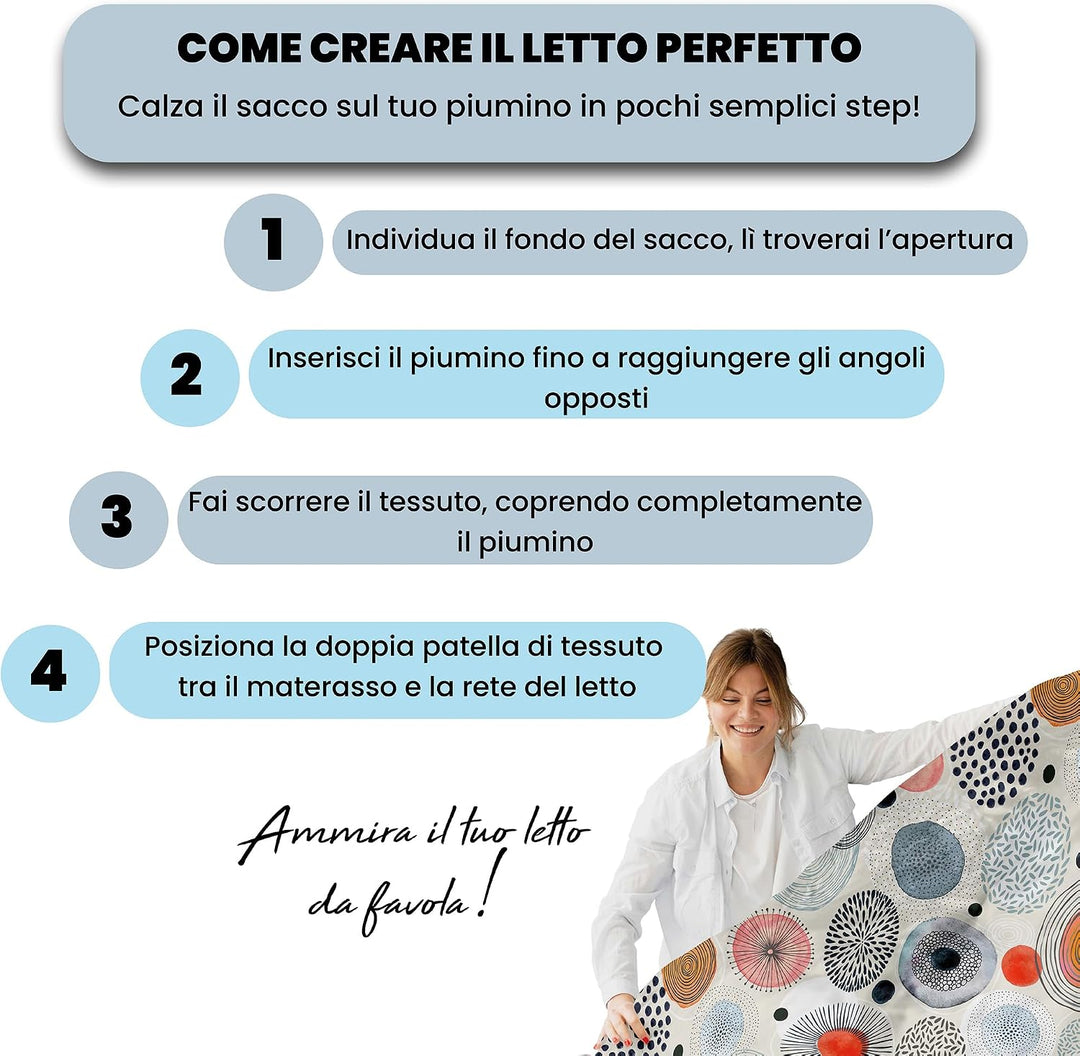 Italian Bed Linen Fantasy Bettbezug, Kleine doppelte Acquerello Kleine Doppelte, Acquerello Kleine D