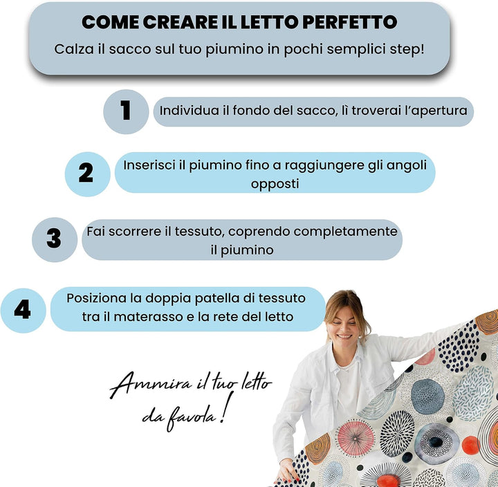 Italian Bed Linen Fantasy Bettbezug, Kleine doppelte Acquerello Kleine Doppelte, Acquerello Kleine D