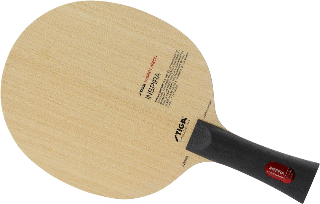 Stiga Tischtennisholz Inspira Hybrid Carbon für perfekten Spin und Starke Angriffe Konkav, Konkav