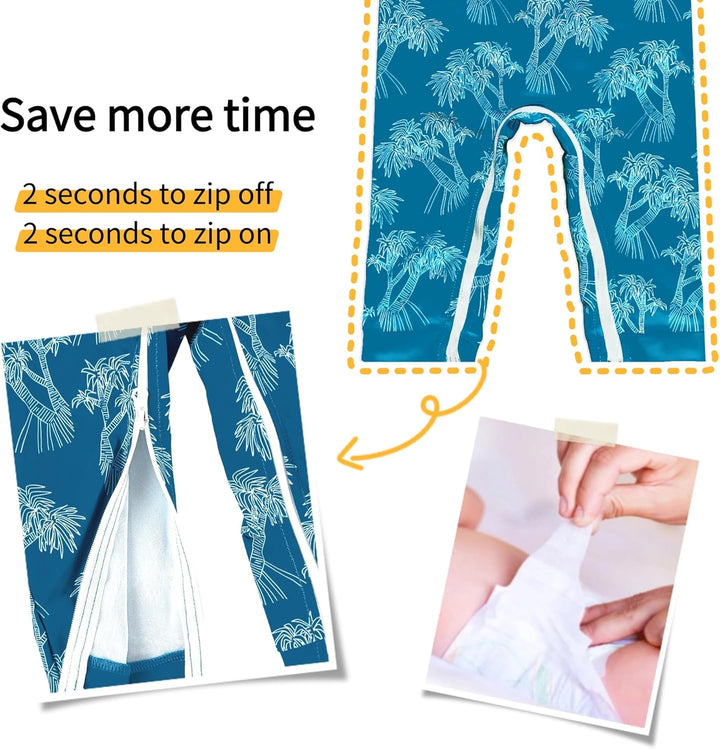 weVSwe Baby Bademode UPF 50+ Schutz Junge Badeanzüge Schrittreissverschluss Langarm mit Sommer Sonne