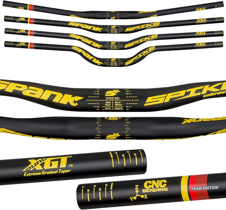 Spank Spike 800 Race bar, VIBRO CORE, XGT, 31.8 mm Lenker, Black/Yellow, 30 mm 30 mm black/yellow, 3