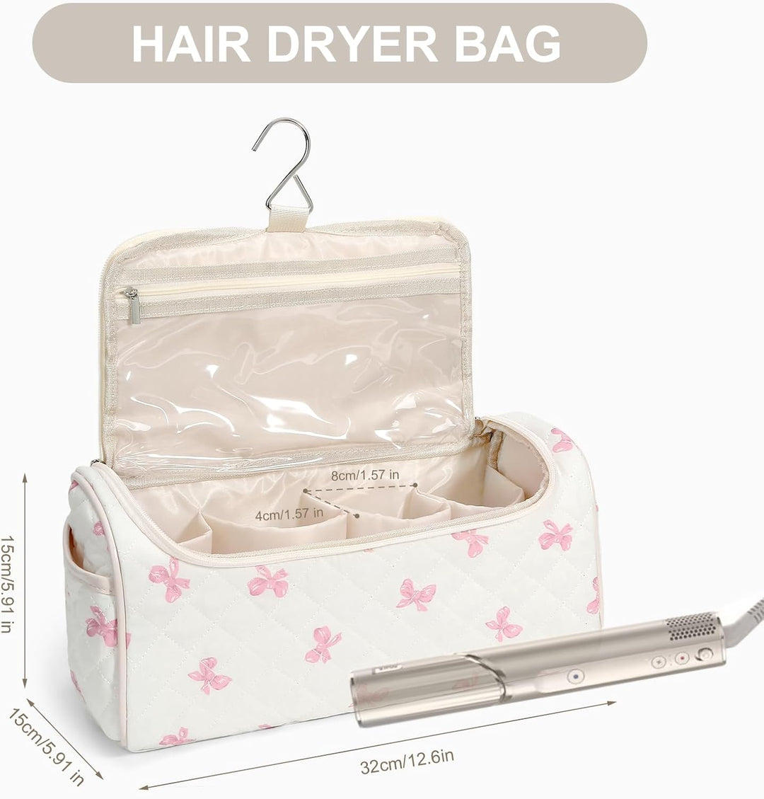 Airwrap Tasche Reisetasche Gross für Airwrap Haarstyler und Aufsätzen Blumen Haartrocknerhalter Aest