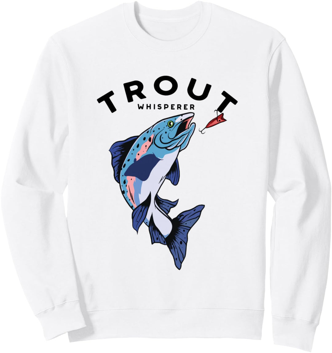Lustige Forellenfischen Fischerin Fischer Sweatshirt