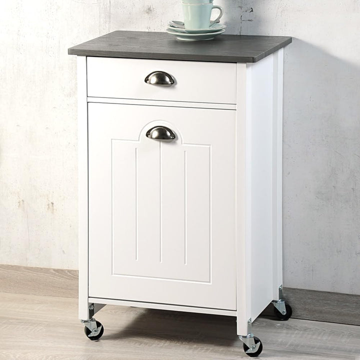 Kesper| Küchenwagen mit Mülltrennsystem, Material: Faserplatte, Masse: B 50 x H 79 x T 37 cm, Farbe: