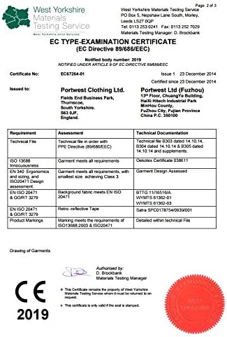 PORTWEST B305 - Warnschutz-Reissverschluss Kapuzen-Sweatshirt, 1 Stück, Gelb