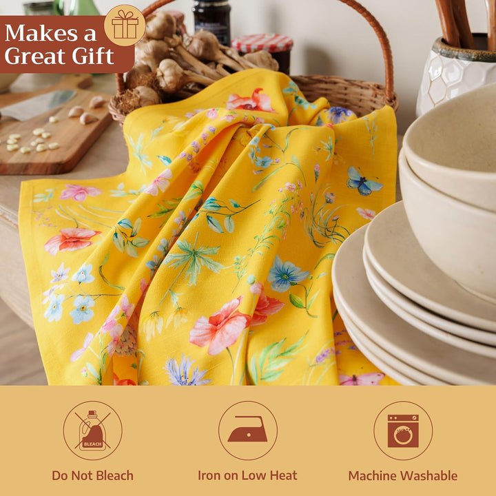 Maison d' Hermine Just Florals 100% Baumwolle Set von 3 Multi-Purpose Küchenhandtuch | Bar Handtüche