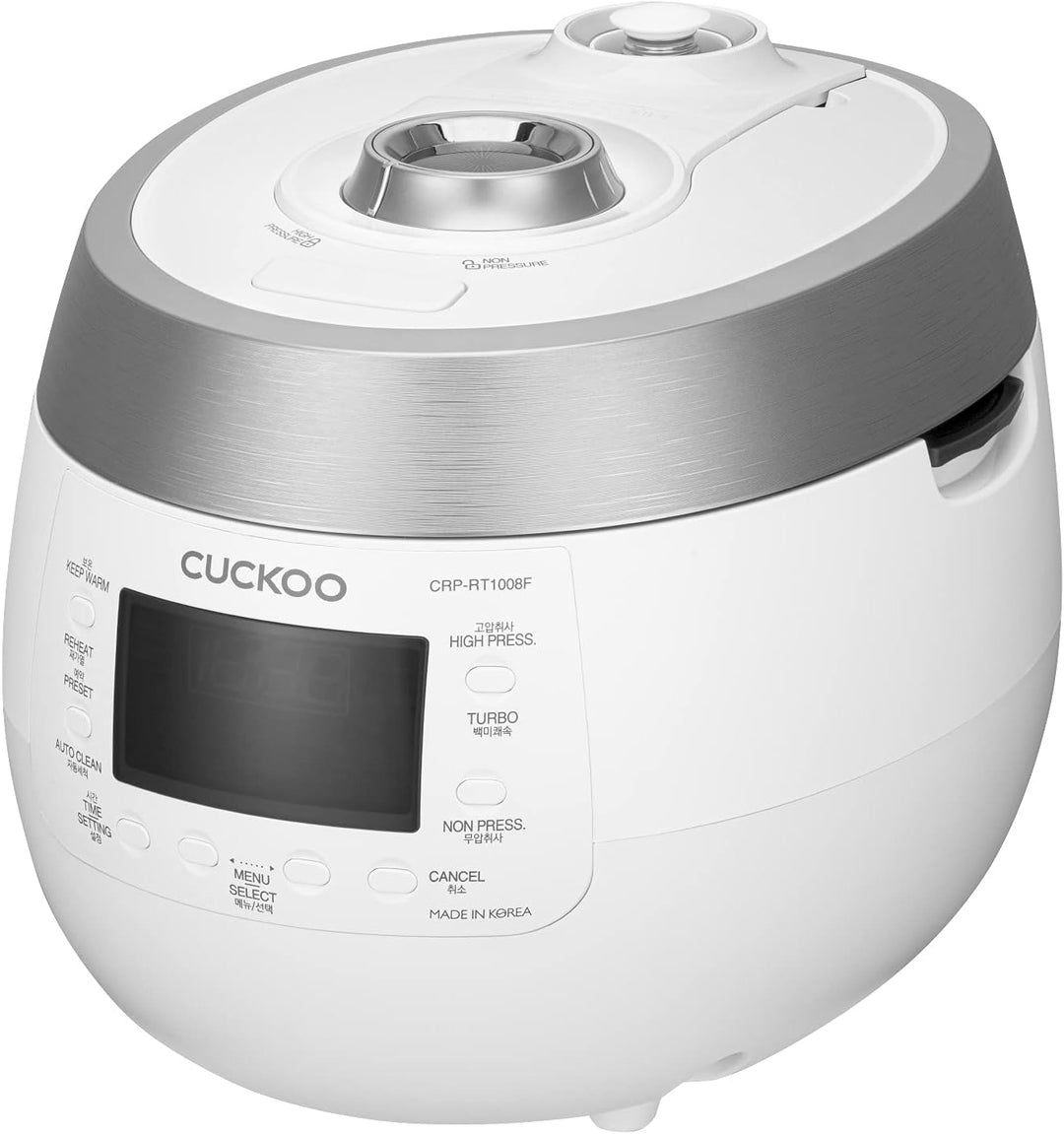 CUCKOO CRP-RT1008F Digitaler Dampfdruck Reiskocher | TWIN PRESSURE | 1150 Watt 1,8 Liter 10 Tassen,