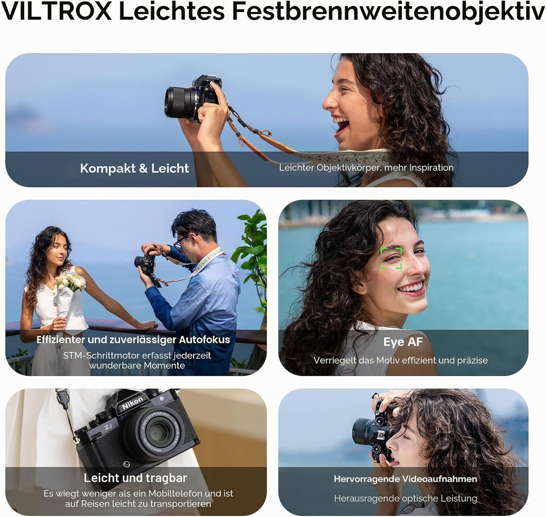 VILTROX 40mm F2.5 f/2.5 AF-Objektiv für Nikon Z-Mount, Weitwinkel-Vollformat-Autofokusobjektiv, komp