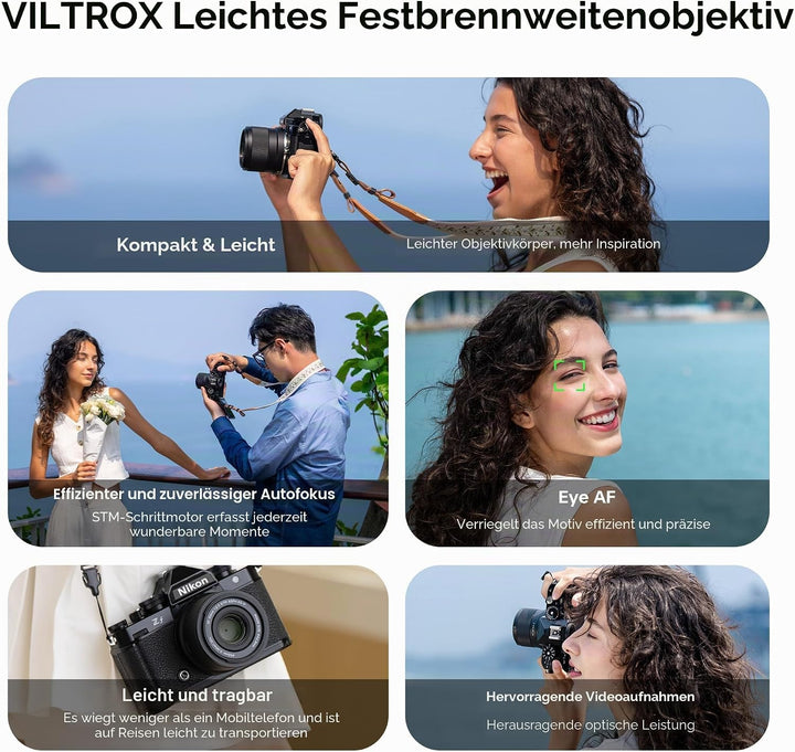 VILTROX 40mm F2.5 f/2.5 AF-Objektiv für Nikon Z-Mount, Weitwinkel-Vollformat-Autofokusobjektiv, komp