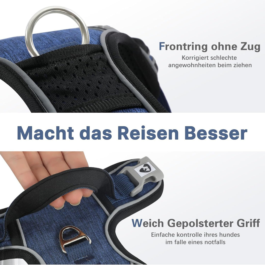 Demigreat Mittleres Hundegeschirr, Anti-Zug-Hundegeschirr mit Weich Gepolstertem Griff für das Train