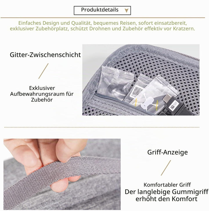 ZJRXM Tasche für DJI Mini 5 Pro Drohne und RC-N3 Controller, Tragbare Tragetasche Kompakte Aufbewahr