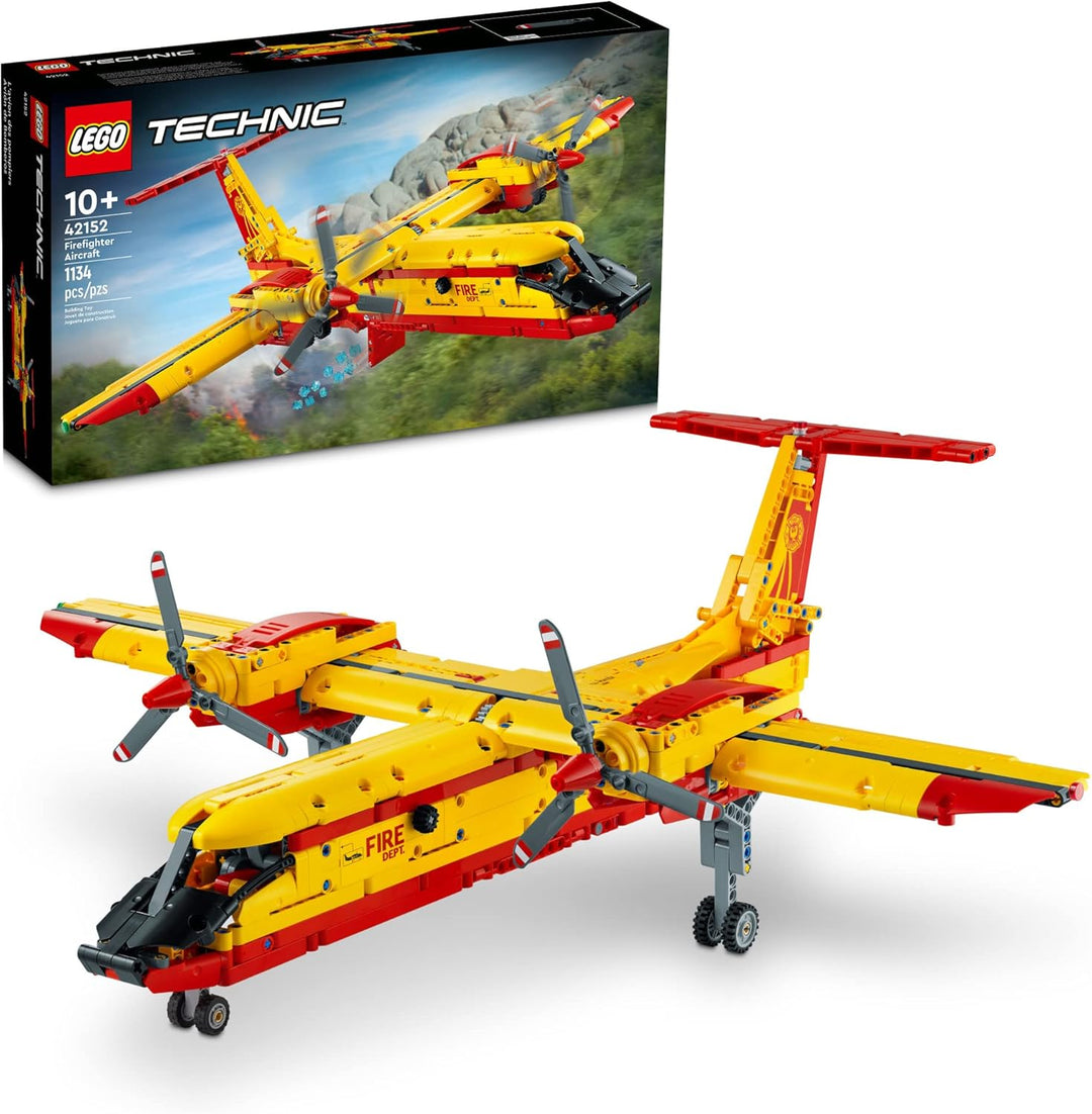 LEGO Technic Feuerwehr-Flugzeug-Bauspielzeug, Modell-Flugzeug-Set 42152, mit authentischen Feuerrett