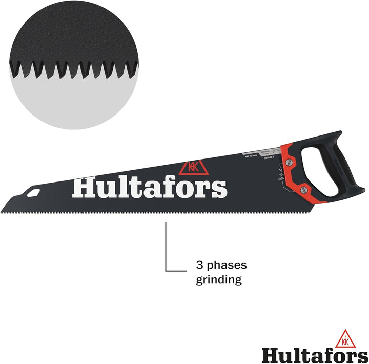 Hultafors Handsäge HBX-22-9, 590903, Handsäge mit Pulverbeschichtung und praktischem Klingenschutz (