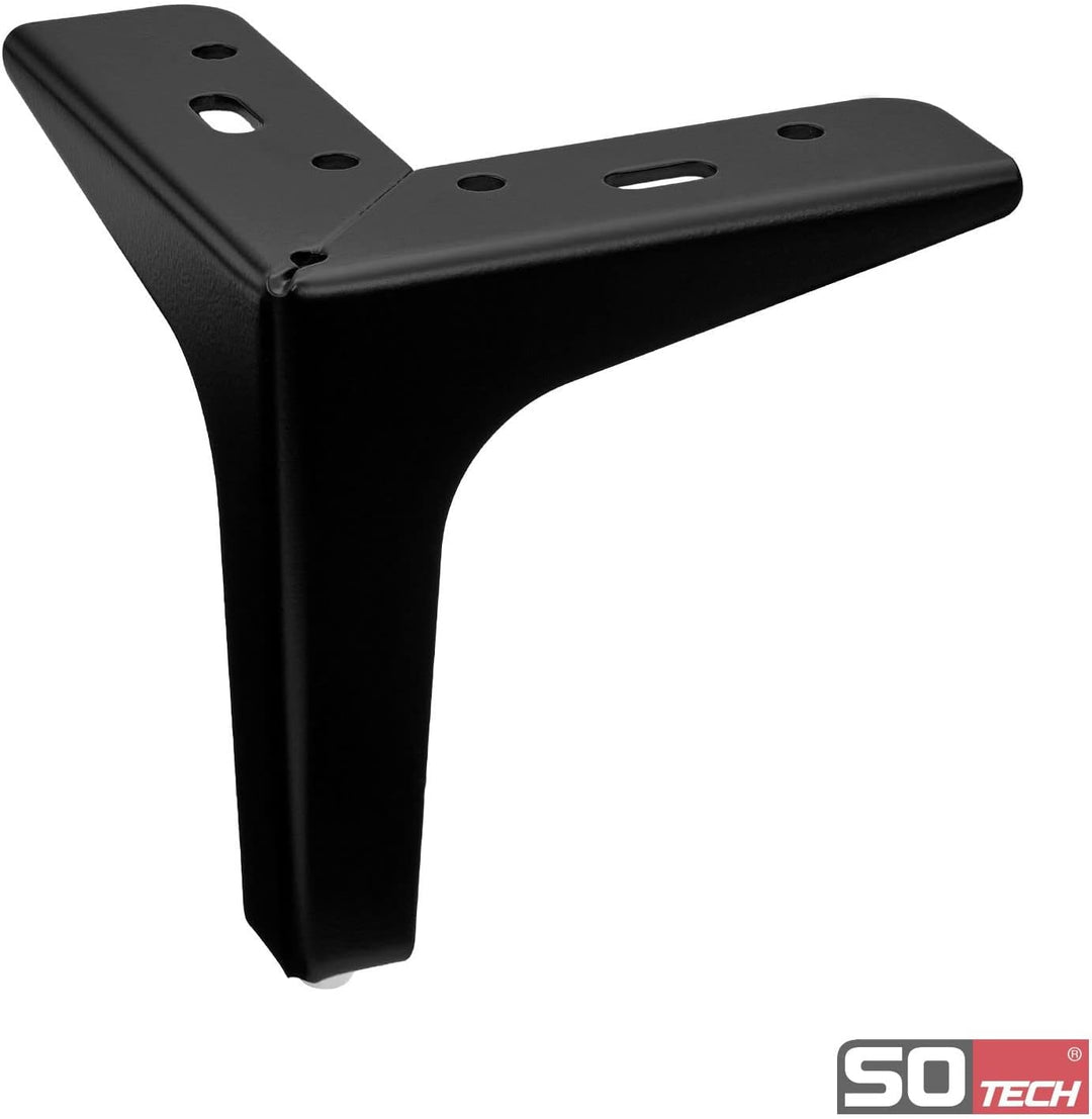 SOTECH 4er Set Möbelfüsse Victor-NANNARP Höhe 130 mm schwarz matt Sockelfüsse Möbelbein Schrankfüsse