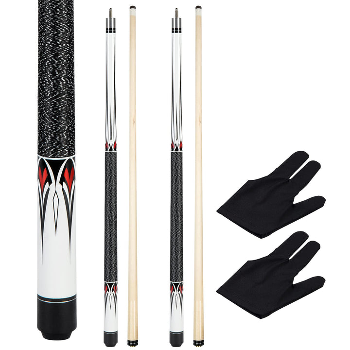 Pool Cue Stick - 58 inch Maple Billiard Pool Stick, 2-Piece Billiard Pool Cue Stick, 19/20 oz 1/2 Ma