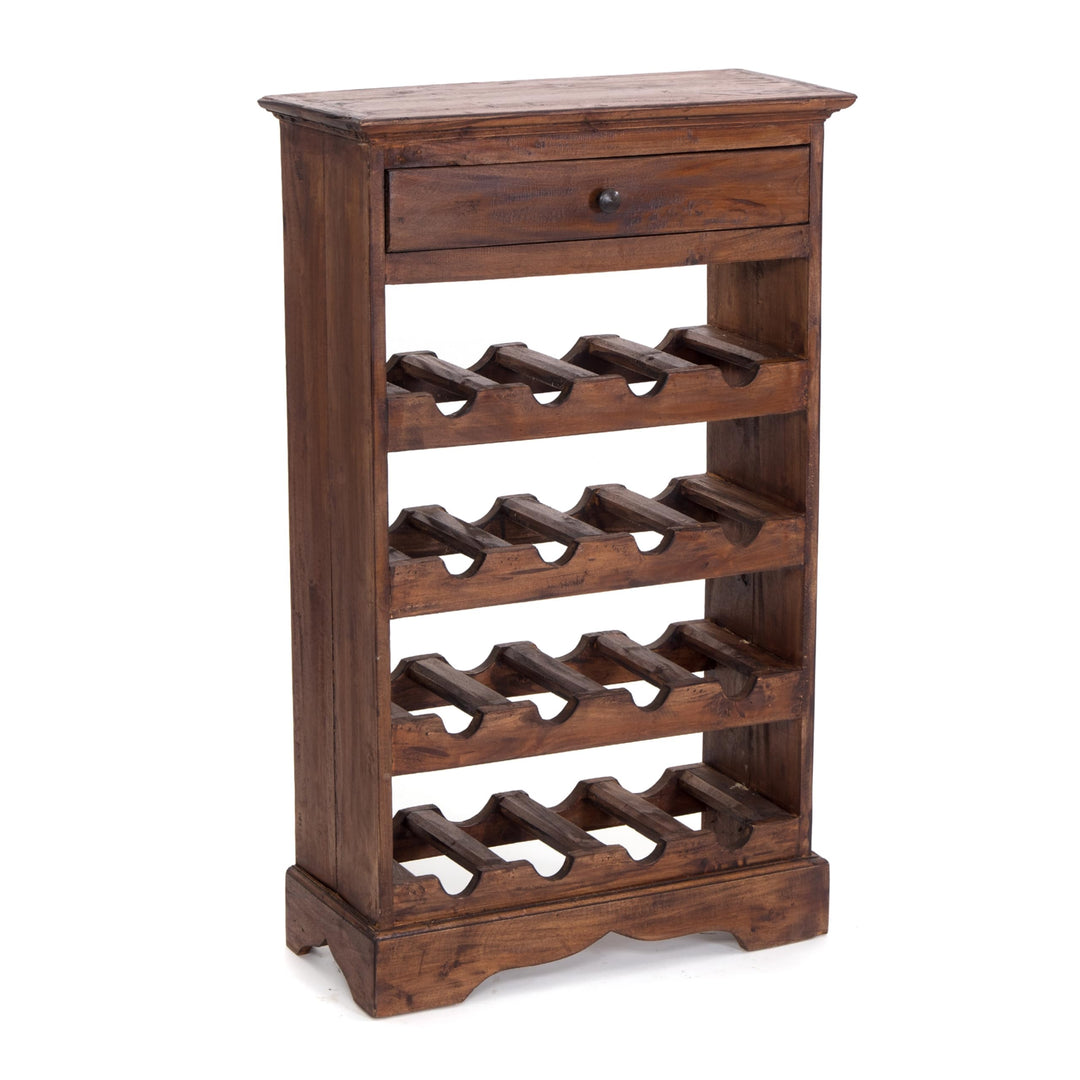 DESIGN DELIGHTS rustikales WEINREGAL Cortez 85 | 85x55cm(HxB) Massivholz | Flaschenregal, Weinflasch