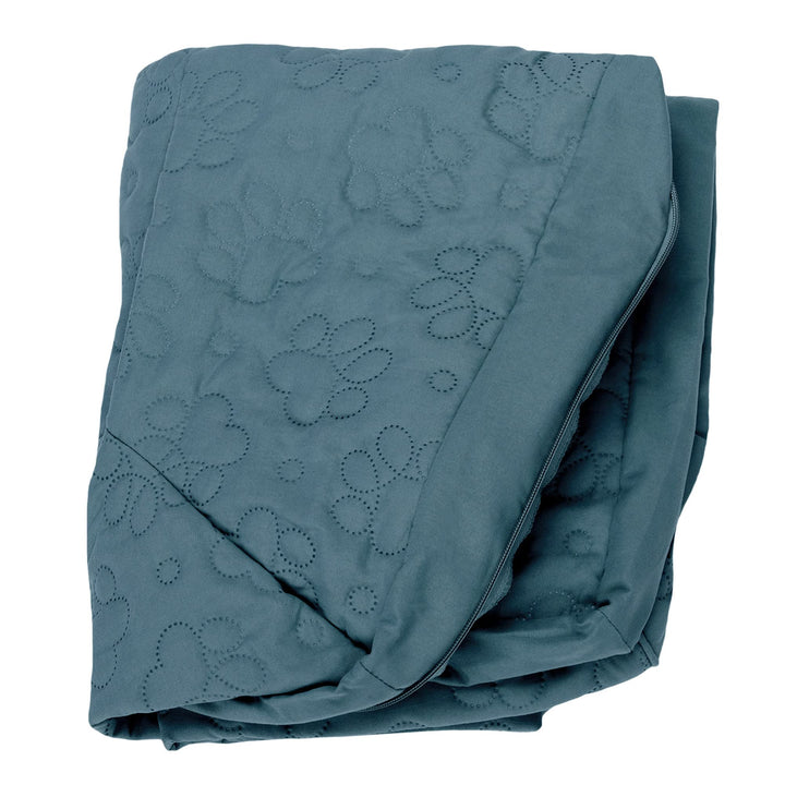 Furhaven Pinsonic Ersatzbezug für Hundebett, gesteppt, L-Form, Bluestone, Jumbo, Grösse XL (Gesteppt