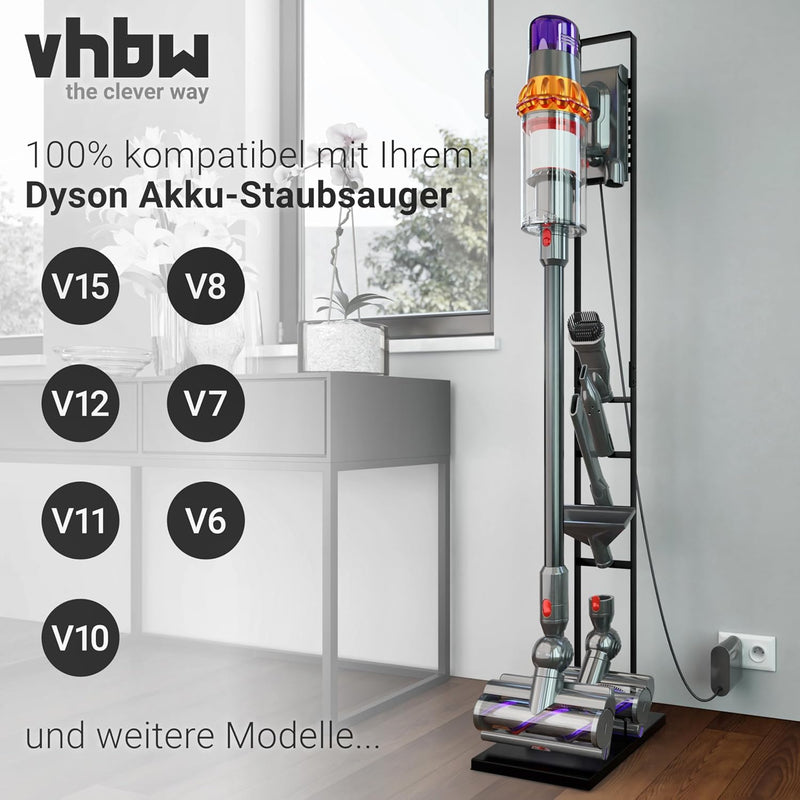 vhbw Ständer als stabile Halterung Zubehör kompatibel mit Dyson Akku-Staubsauger V15 Detect Absolute