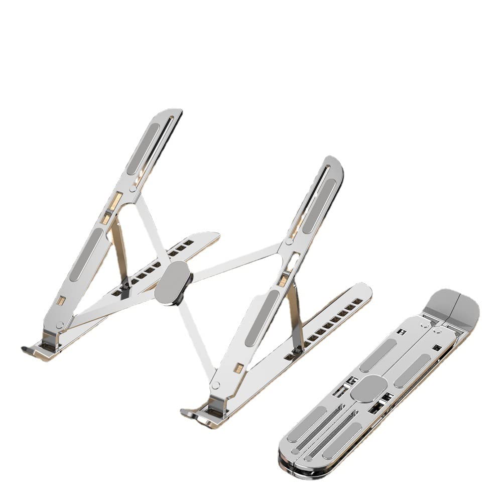 FBJ&Cunma Faltbarer Tragbarer Laptop Ständer, Aluminium Laptop Riser, Computer Ständer für Schreibti
