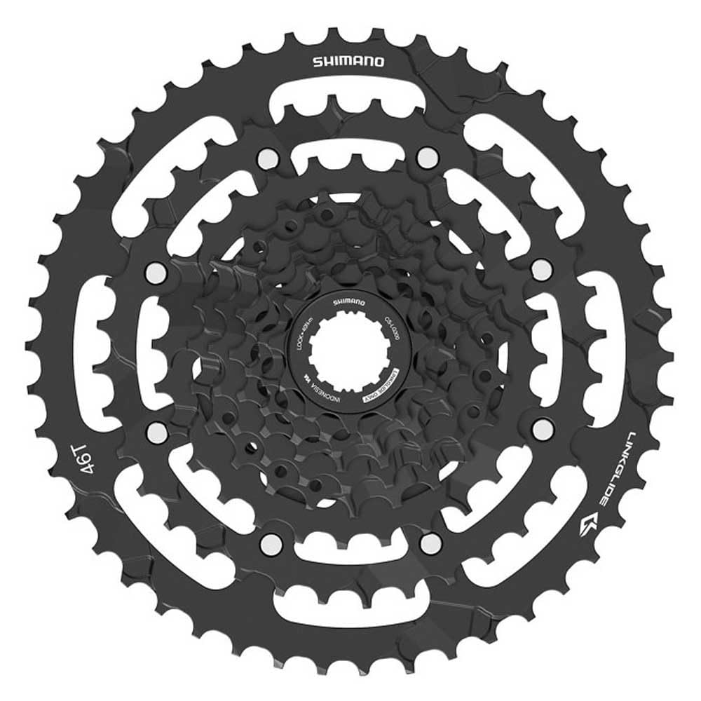Shimano Unisex-Adult Cassette 9v 11-46 CS-LG300 Fahrradkassetten und Kiefernkerne, Mehrfarbig, One S