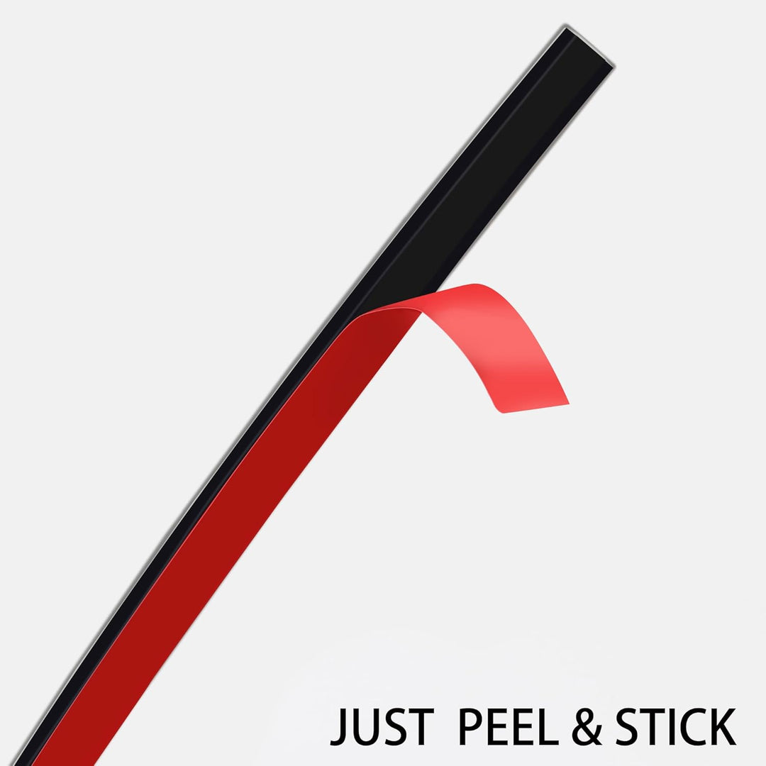10m Schwarz Zierleiste, abziehen und aufkleben, flexible Spiegel, Wand, Decke, Boden, Schrank, Flies