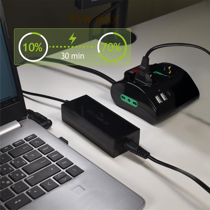 Tecnoware Universal-Ladegerät 95W für Notebook - Netzteil für PC mit 10 Steckverbindern kompatibel m
