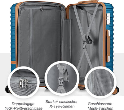Joyway 28" Koffer Koffer aus ABS-Hartschale, erweiterbares Trolley-Set mit TSA-Schloss und 4 Rollen