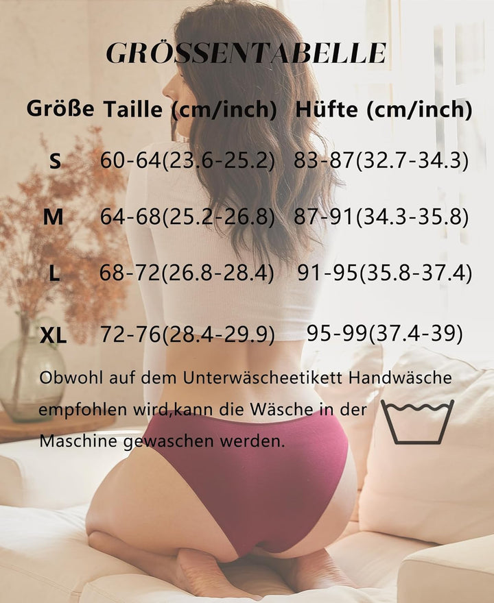 BeReady Unterhosen Damen Baumwolle Stretch Unterwäsche Frauen Slips Damen Niedrige Taille Panties Hi