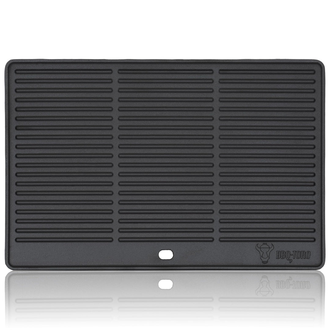 BBQ-Toro Gusseisen Grillplatte | 48,5 x 40 cm | Wendeplatte, beidseitig verwendbar | Rechteckig, Uni