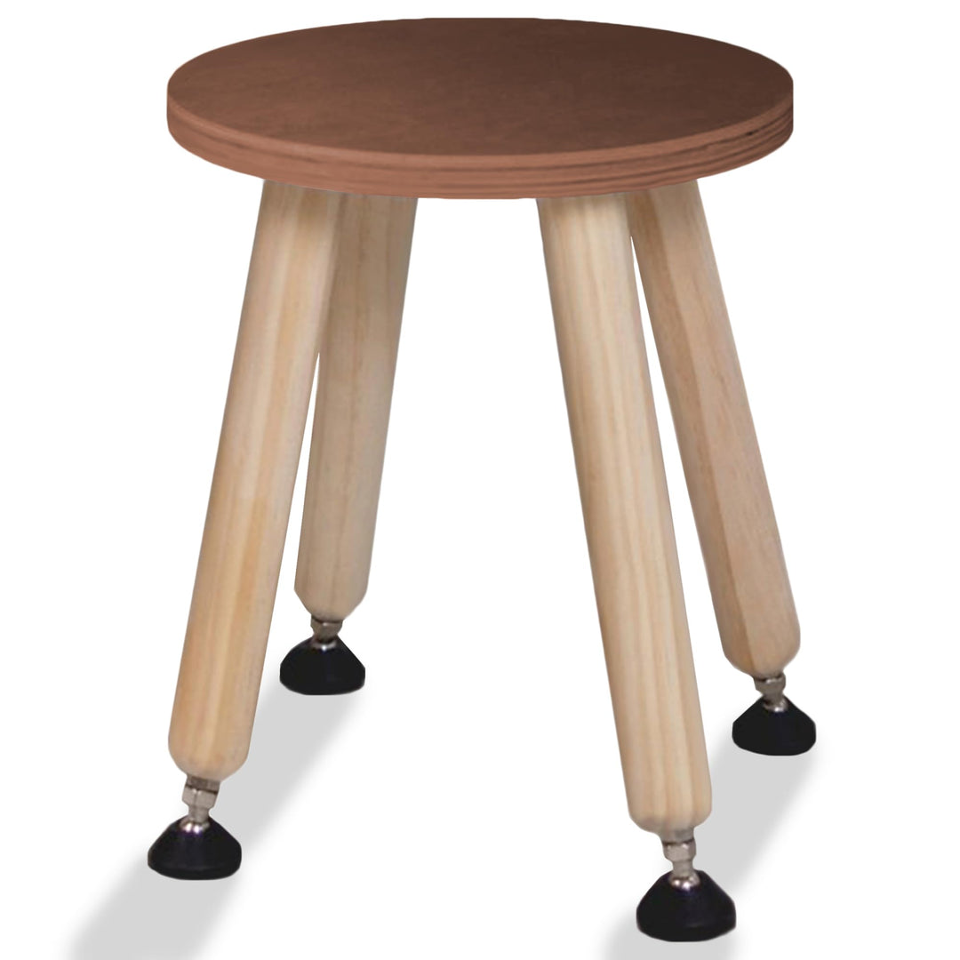 Cateam Tritthocker aus Holz für Kinder und Kleinkinder – 1er-Set – Nussbaum – Kinderhocker mit auszi