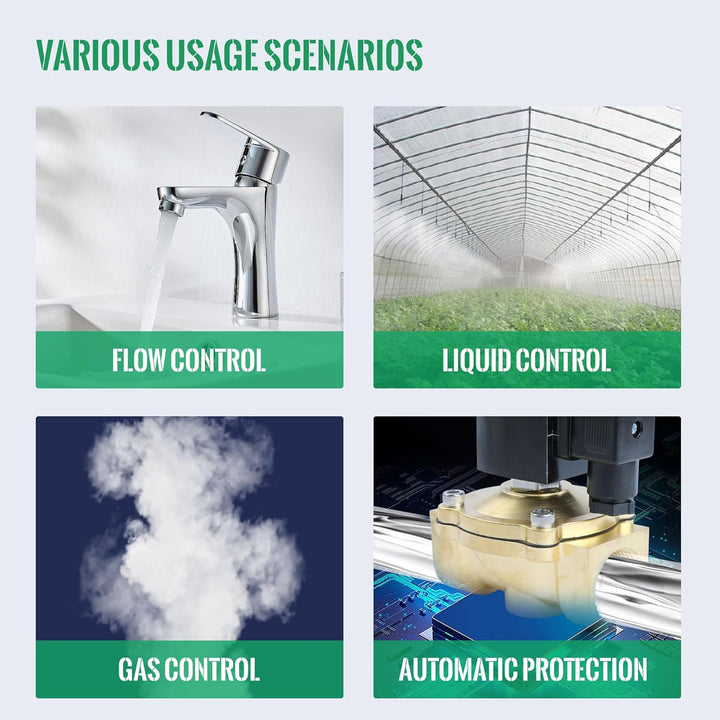 U.S. Solid Solenoid Valve Magnetventil Messing G 1" 12V DC Normal geschlossen NC 0-10 bar, elektrisc