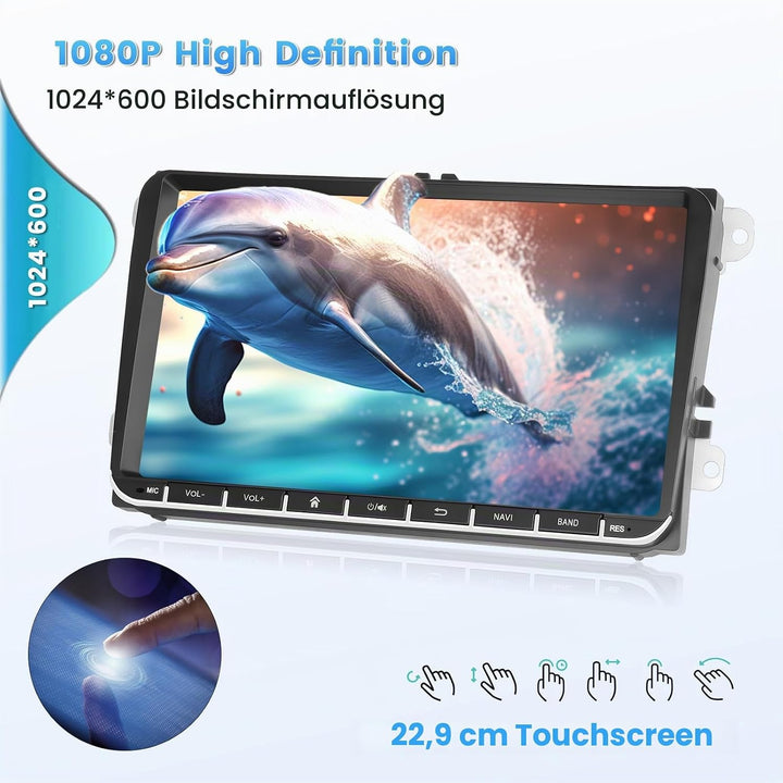 [2G+64G] Hikity Autoradio Navi Für VW Golf 5 Golf 6 Caddy Polo S-Koda Seat Touran Android 13 Wireles