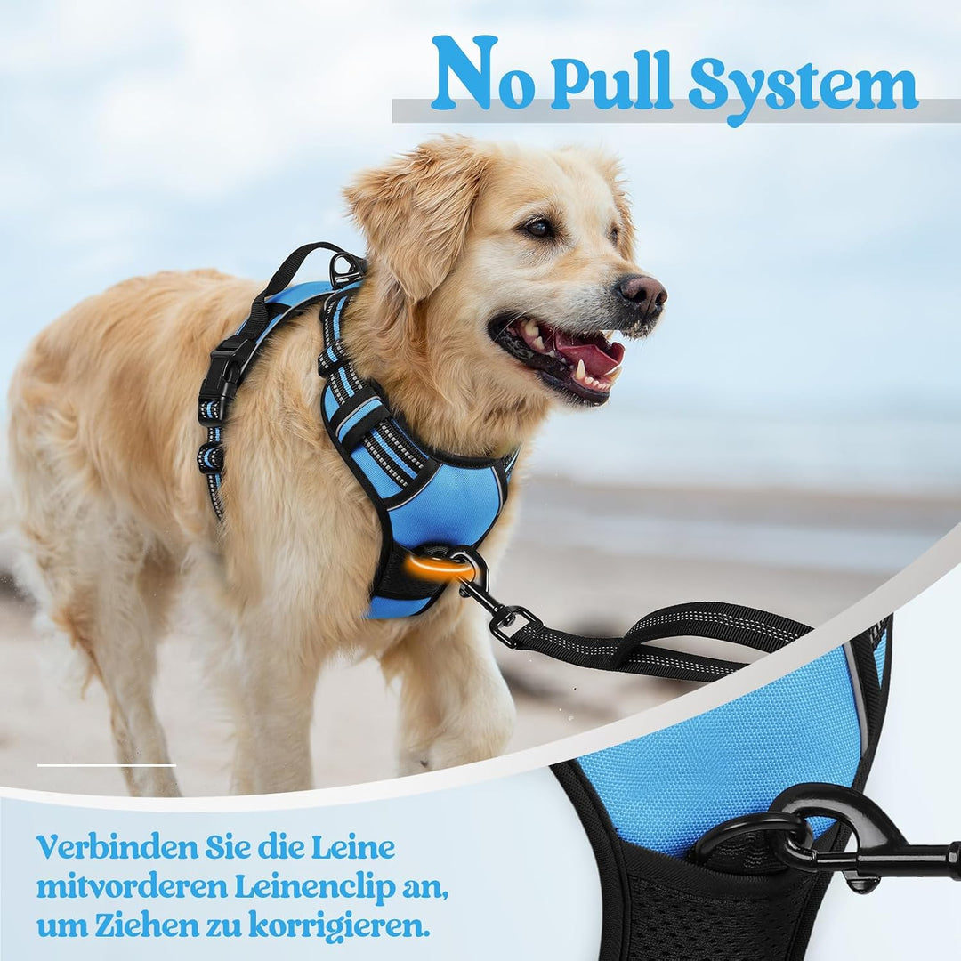 rabbitgoo Hundegeschirr Mittelgrosse Hunde, Anti Zug Geschirr mit Kontrolle, No Pull Verstellbar Hun