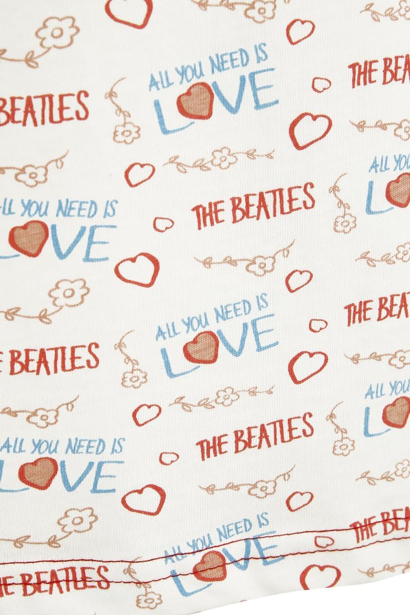 The Beatles Love AOP Frauen T-Shirt weiss Band-Merch, Bands XS Weiss, XS Weiss