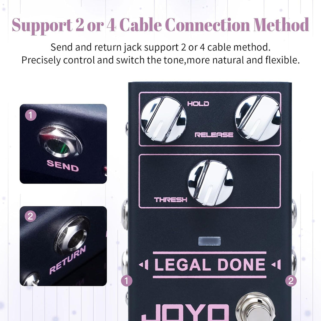 JOYO Noise Gate Pedal Noise Suppressor Gitarre Pedal Noise Killer und Reduktion Brummen für E-Gitarr