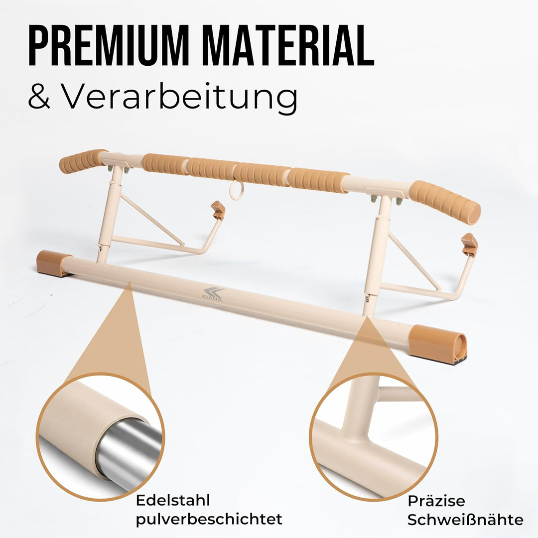 KIANA Sports Klimmzugstange für Türrahmen ohne Bohren & ohne Schrauben | Pull Up Bar Tür bis 150kg |