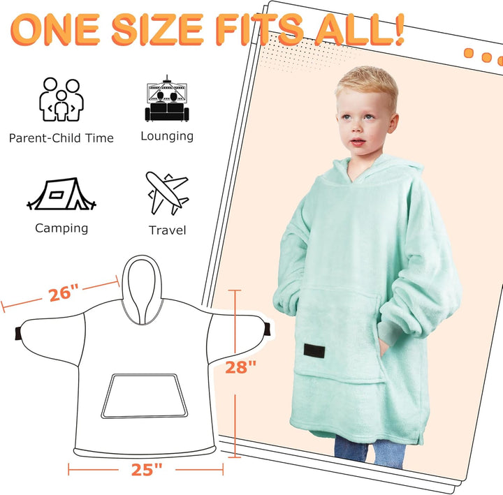 Catalonia Classy Kinder Hoodie Decke, übergrosse Kuschel Hoodie Kinder, Mädchen Jungen Kuschel Fleec