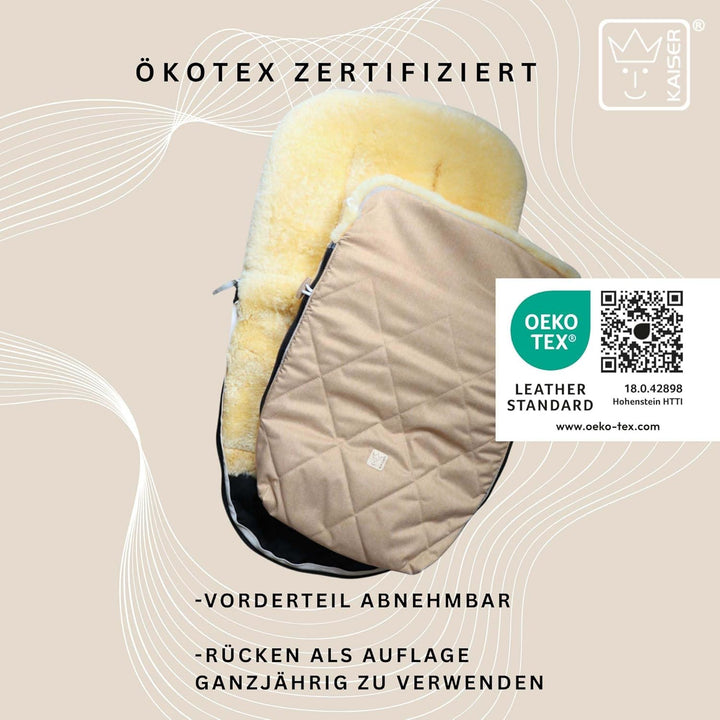 Kaiser Coosy Lammfell Kinderwagen Fusssack, 85 x 45 cm, Universal Passform (ginger), ginger
