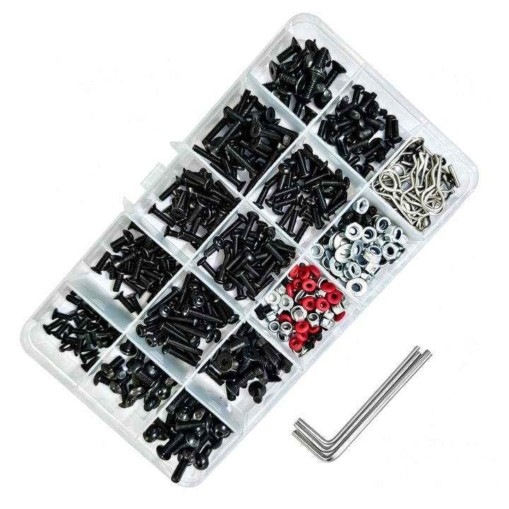 YijiaLink 500-Stück Universal RC Auto Schraubensatz Schrauben Sortiment Set Hardware Fasteners Kompa