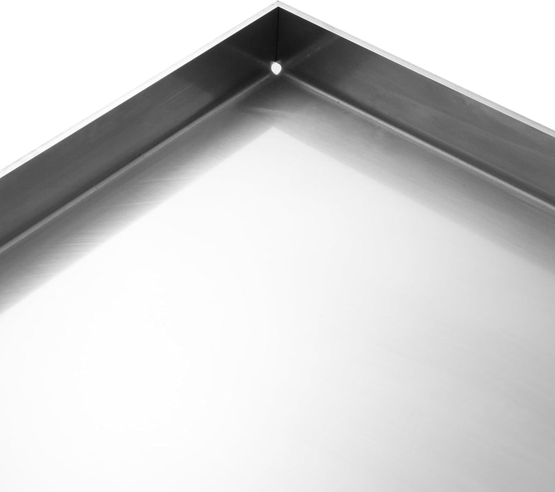 Plancha Edelstahl Grillplatte | passend für Burnhard Big Earl - 42,5x37,5cm | 4mm Massiv, Burnhard B