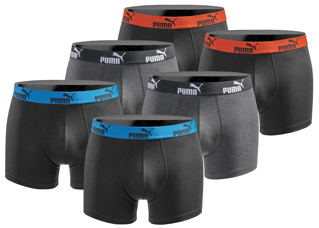 PUMA Boxershort 6er Pack Herren Basic Black Limited Edition New Black Anthracite S, New Black Anthra