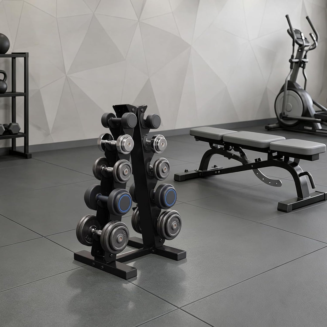 Hantelständer A-Rahmen 5-stufig Stahl Gewichtständer für Hanteln bis 100 kg Heim-Fitnessstudio Freis
